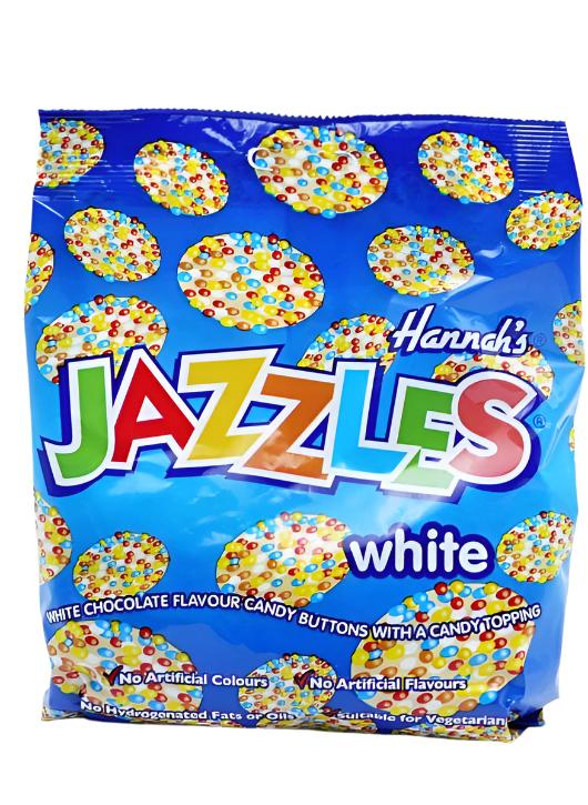 Hannah's Jazzles White 140g | High Quality Chocolate & Sweets Online - Product Image Hannah's Jazzles White 140g | High Quality Chocolate & Sweets Online - Product Image